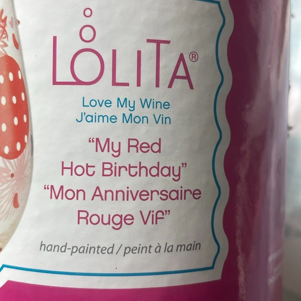 Pink and Red Happy Birthday Balloon Glass